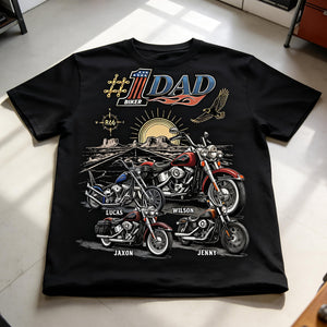 Badass Dad Motorcycle Team Shirt - Personalized Gifts For Biker Dad 04qhdt200526