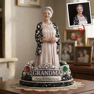 Cherished Grandma Shaped Plaque - Personalized Custom Photo Gift For Grandma 01TOTN180326