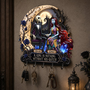 Gothic Royal Couple Acrylic Key Hanger - Personalized Gifts For Couple 01PADH180726