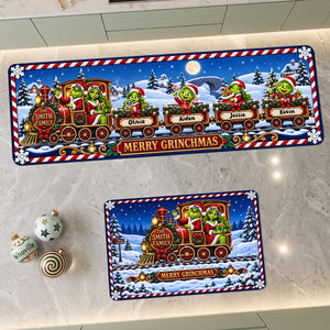 Festive Fun Train Runner Rug - Personalized Christmas Gifts For Family 04tyta230926