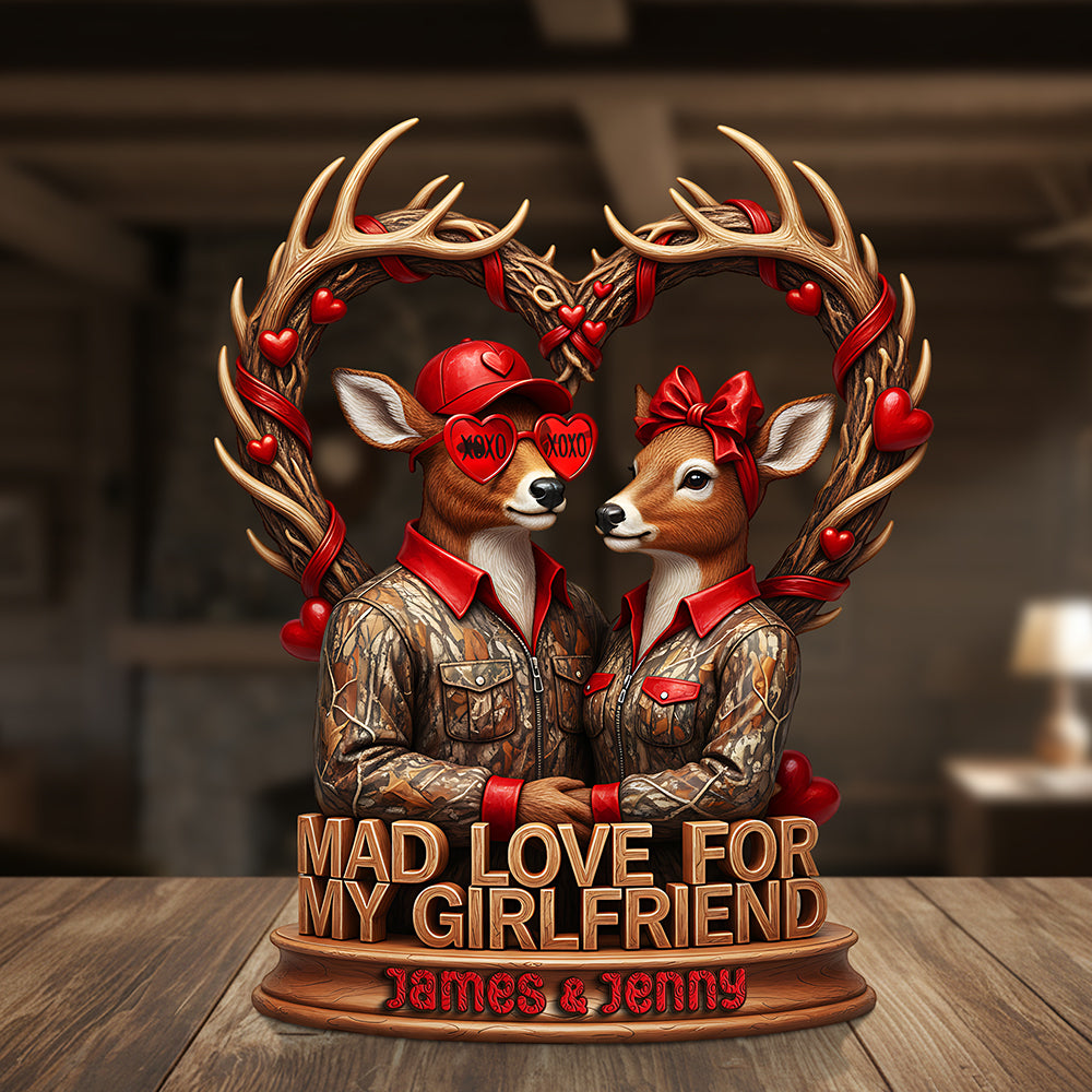 Mad Love Acrylic Plaque Personalized Gifts For Hunting Couple 01HYTA051225