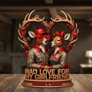 Mad Love Acrylic Plaque Personalized Gifts For Hunting Couple 01HYTA051225