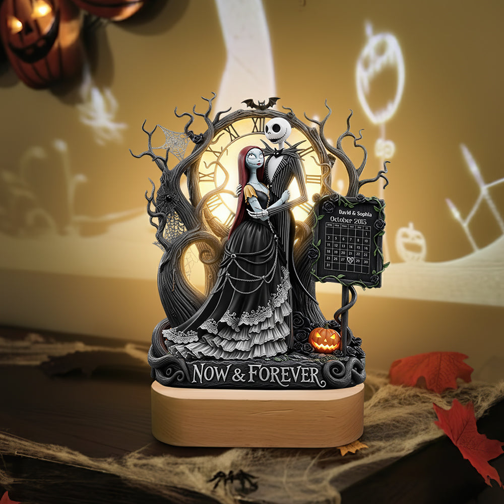 Now & Forever Halloween Led Light - Personalized Gifts For Couple 01QHDT290825