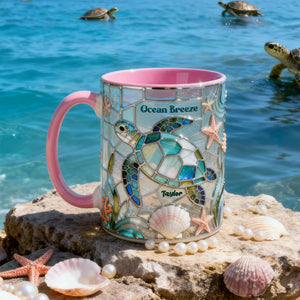 Ocean Breeze Turtle Coffee Accent Mug - Personalized Gift For Turtle Lovers 03HYLU210126