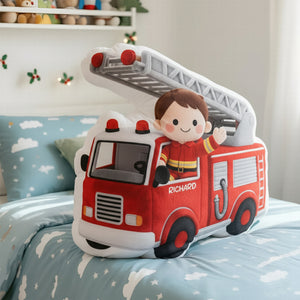 Cute Firefighter Kid Custom Shape Pillow - Personalized Gifts For Kid 01QHQN081125