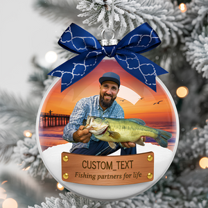 Custom Photo Gifts For Fishing Lovers Christmas Ornament 01hydt051125