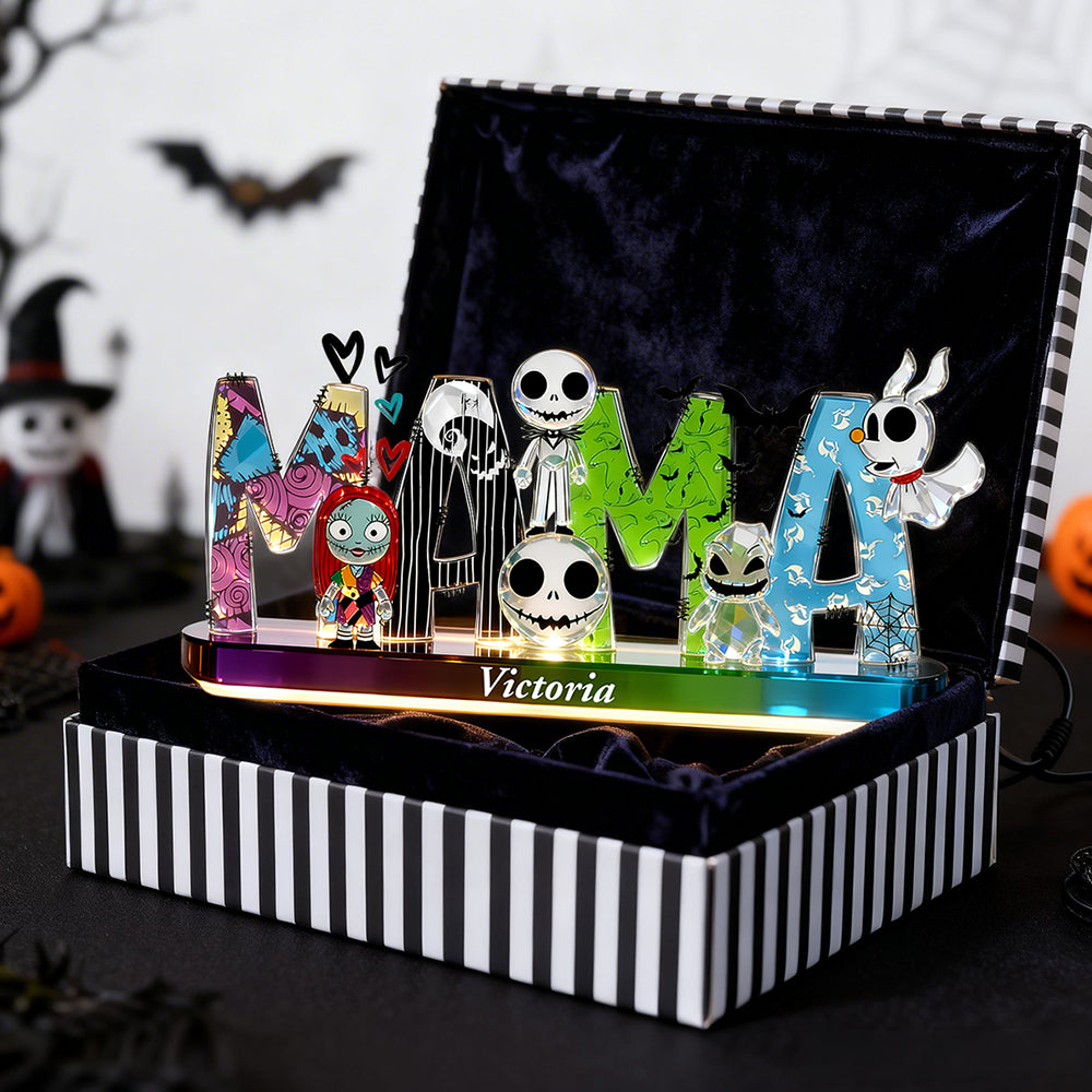 Spooky Mama Acrylic Light Box Personalized Gifts For Mom 04OHDT230226