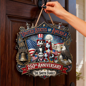 Patriotic Family Acrylic Sign - Personalized 250th Anniversary Gift For Family 04TYDH020626
