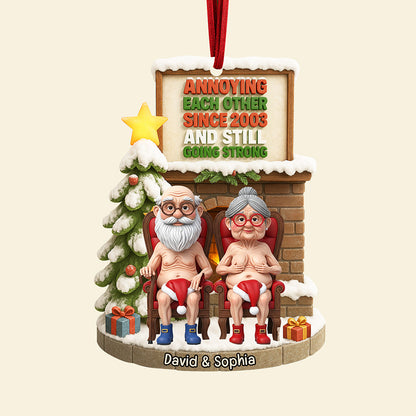 Naughty Old Couple Christmas Ornament - Personalized Gifts For Couple 01ohqn030925