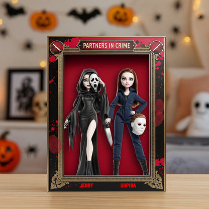 Horror Besties Plaque - Personalized Gifts For Besties 01natn180825