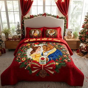 Fairy Tales Love Story Personalized Gifts For Couple Quilted Bedding Set 05hytn111025
