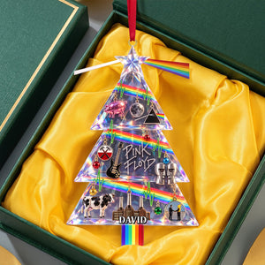 Pink Floyd Triangle Christmas Tree Ornament, Personalized Gifts For Music Lovers 06QHTN170926