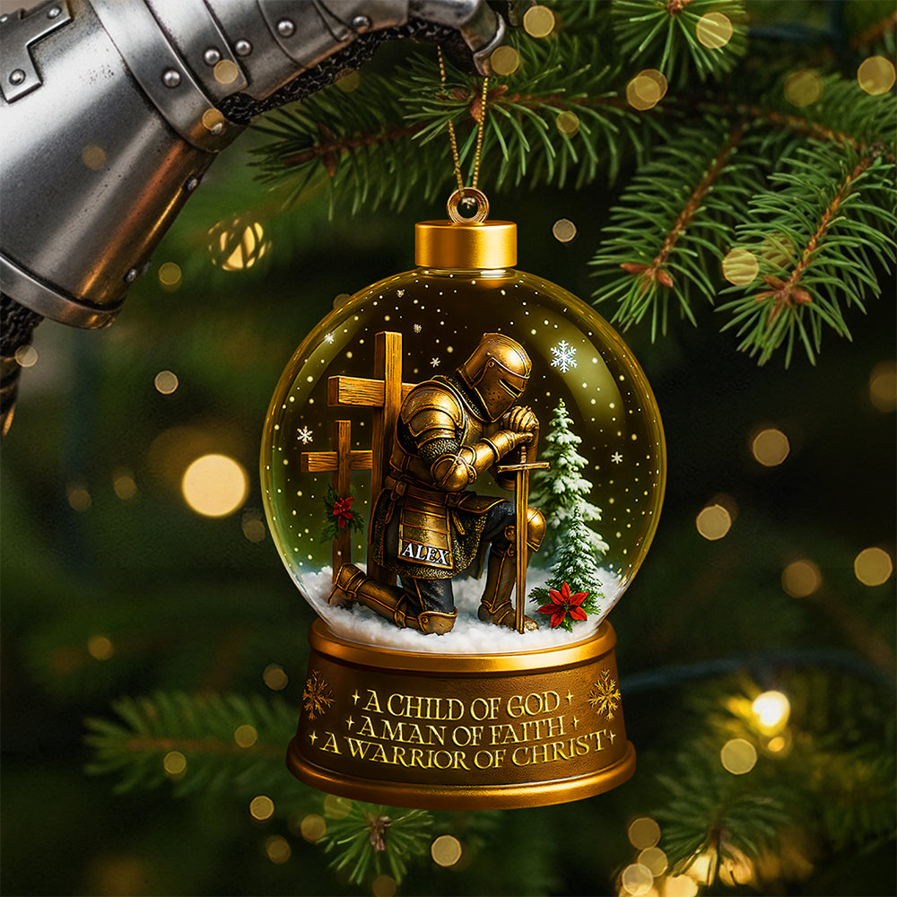 Warrior Ornament - Personalized Gifts For Christian 03tota190825