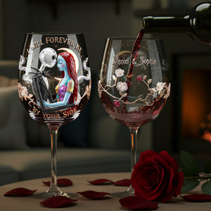 Forever Be By Your Side Drinking Glass - Personalized Gifts For Couples 04PALU081225