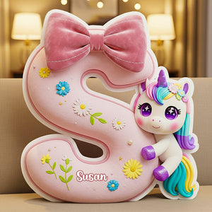 Unicorn Custom Shape Pillow Personalized Gifts For Kid 05PGDT171125