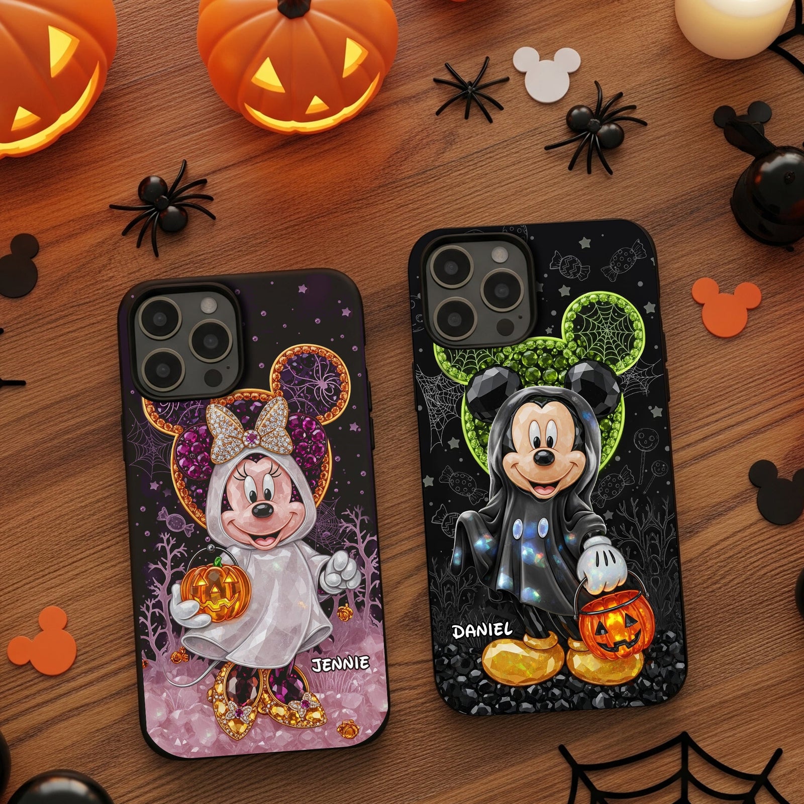 Spooky Halloween Couple Phone Case - Personalized Gift For Couple 04TGLU270825
