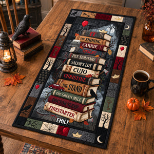 Creepy Reading Nook Quilted Table Runner Personalized Gifts For Book Lovers 05NADH120826