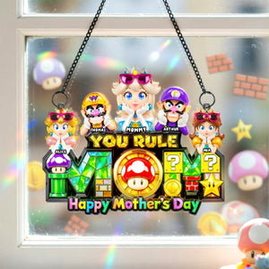 You Rule Mom - Personalized Mother's Day Suncatcher Ornament 02HUDH160426