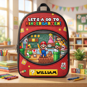 Retro Gaming Backpack - Personalized Gifts For Kids School Bag 06haqn310726