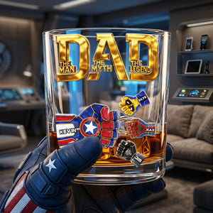 Dad The Legend Glass Mug - Personalized Gifts For Dad 03OHTA080526