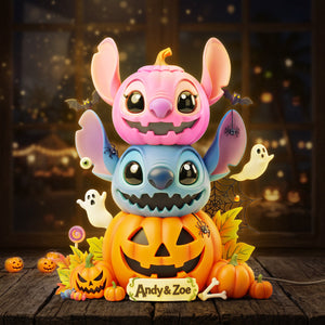 Spooky Alien Couple Light Box - Personalized Gift For Couples 01HUTA310726
