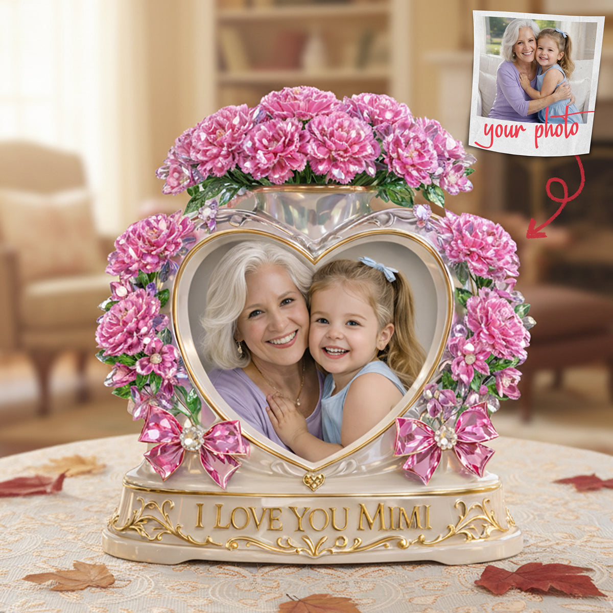 Bloom With Love Acrylic Plaque - Custom Photo Gifts For Mother's Day 03TYTA130326