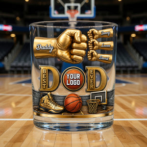 Sport Lover Dad 11oz Round Glass - Personalized Gifts For Father's Day Glass 03NAQN010626
