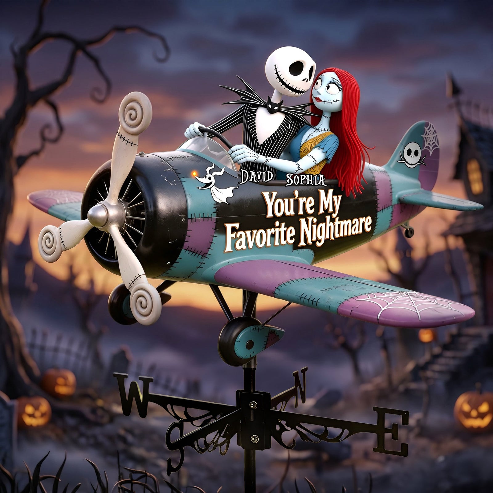 Gothic Sweethearts Metal Weather Vane - Personalized Gifts For Loved Ones 05TYLU180526