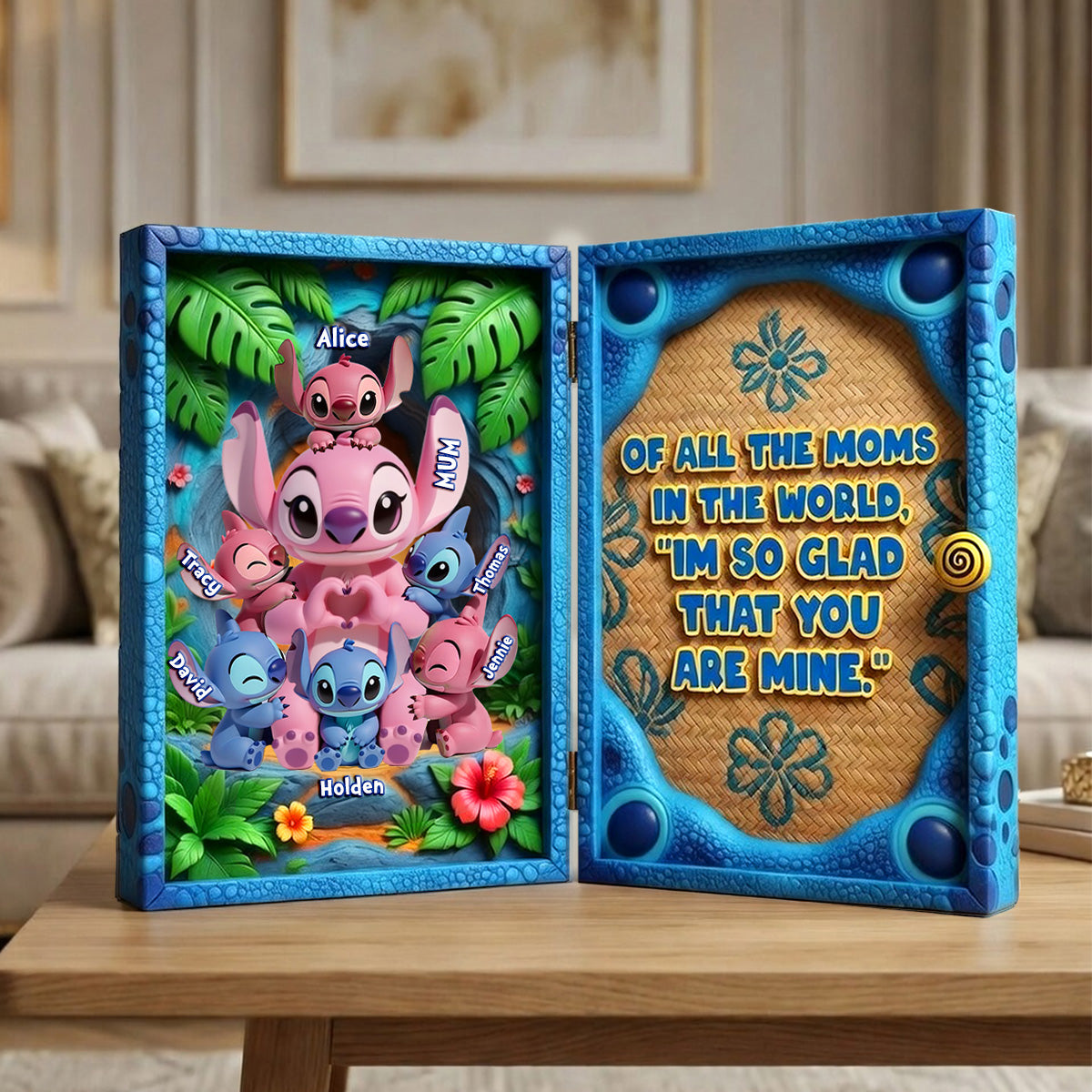 Little Monster Loves Mom Acrylic Plaque - Personalized Gifts For Mom 05OHMG180326