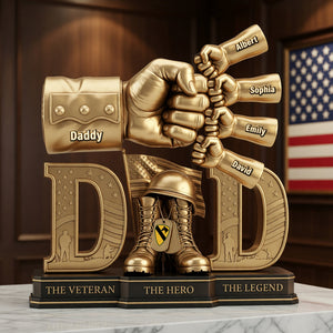 Veteran Dad’s Guiding Hand Acrylic Plaque - Personalized Gifts For Dad 02NAQN190526