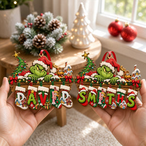 Name Art Alphabet Stocking Ornament, Personalized Gifts 01QHTN011026
