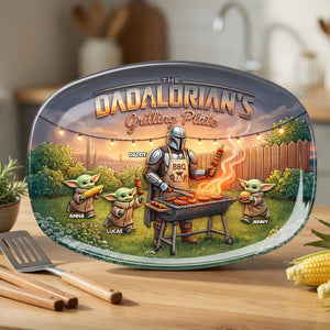 Warrior Dad Grilling Plate - Personalized Gifts For Dad 01natn130526