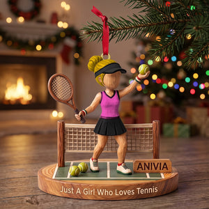 Tennis Girl Ornament - Personalized Gifts For Tennis Lover Christmas Ornament 01TTTN260926
