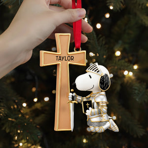 Knight Templar Kneel Under God Acrylic Ornament - Personalized Gifts For Christians 07QHLU211025