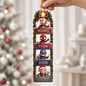Protection Warrior Family Acrylic Ornament - Personalized Christmas Gifts For Family 02padt230926