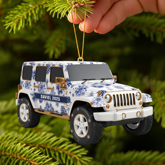 Personalized Gifts For Off-road Car Lovers Toile De Jouy Acrylic Ornament 02pgtn300925