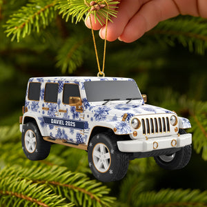 Personalized Gifts For Off-road Car Lovers Toile De Jouy Acrylic Ornament 02pgtn300925