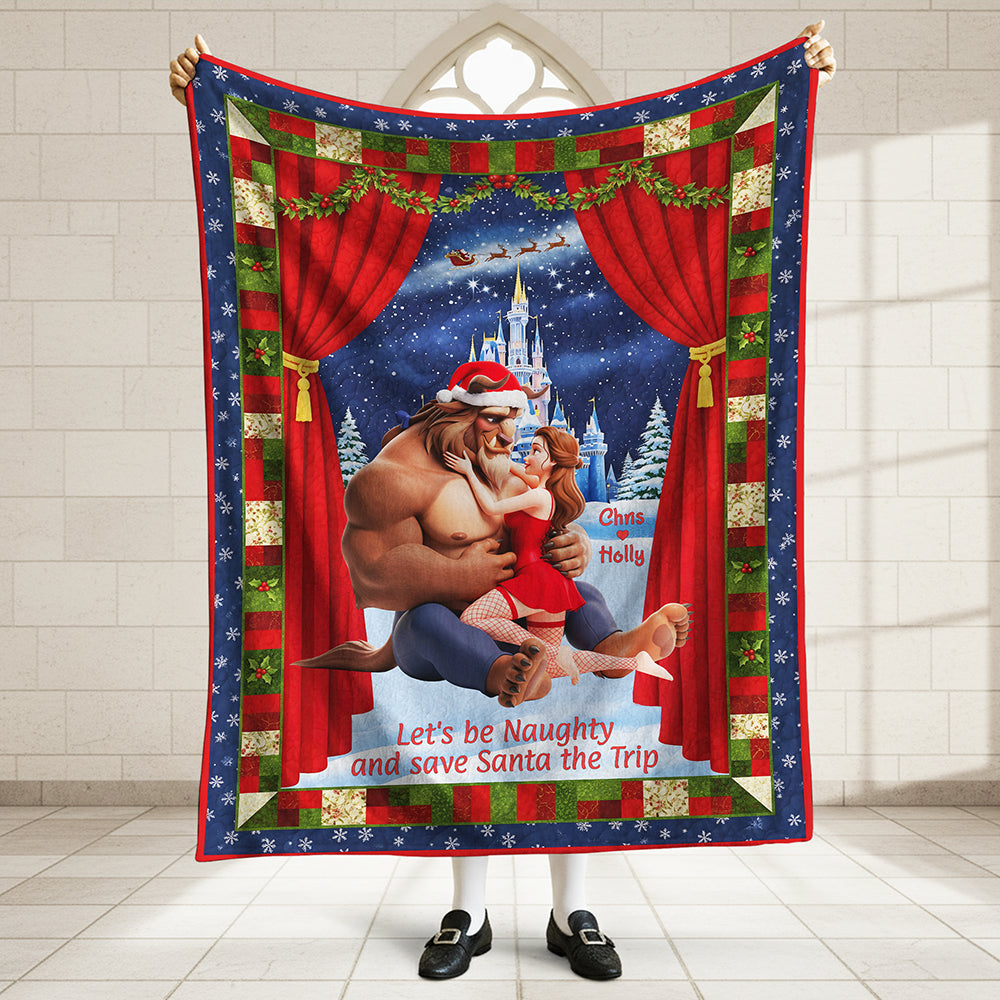 Personalized Christmas Gifts For Couple Blanket 02nata180925-Homacus