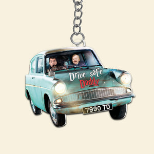 Custom Photo Gifts For Family Keychain Drive Safe Daddy 04qhtn220224-Homacus
