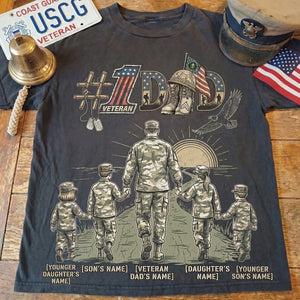 Best Veteran Dad Ever Shirt, Personalized Gifts For Military Dad 02qhdt250526