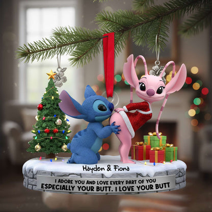 Christmas Couple Ornament - Personalized Gifts For Couple 07OHLU120925
