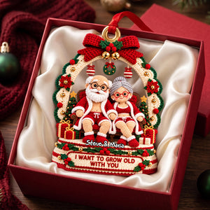 Sweetheart Old Couple Acrylic Ornament - Personalized Gift For Couples 07OHDH141026