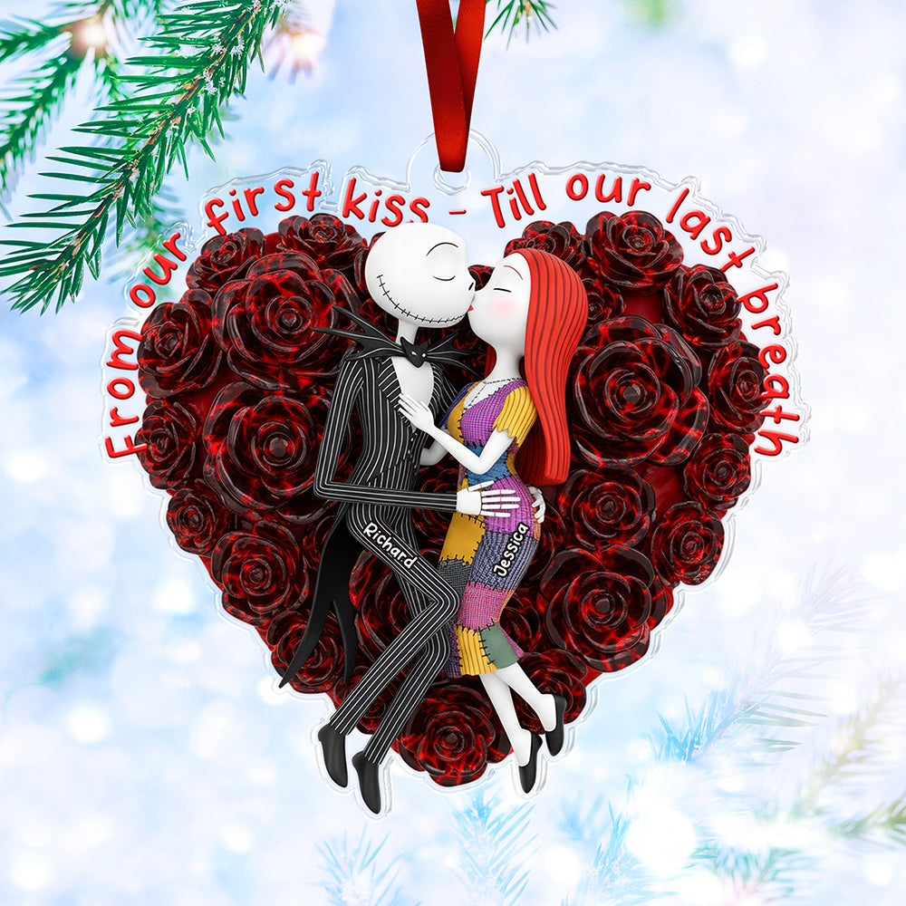 Spooky Love Christmas Ornament Personalized Gifts For Couple 04TGQN151025