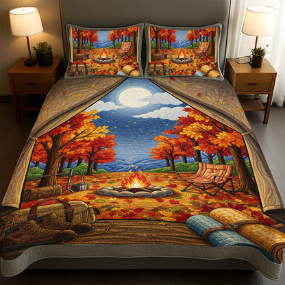 Autumn Campfire Dreams Quilt Bedding Set Special Line - Gift For Camping Lovers 03PGLU160725