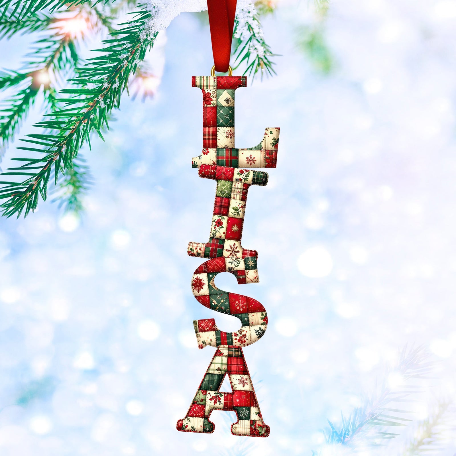 Sewing Alphabet Ornament - Personalized Gift For Christmas Ornament 03HUQN251025-Homacus