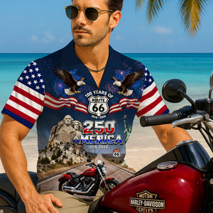 Proud American Motorcycle Hawaiian Shirt - Custom Photo Gifts For Bikers 03qhlu260226
