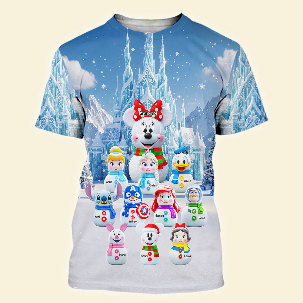 Cartoon Characters 3D Sweatshirt - Personalized Christmas Gifts For Grandma 03naqn210825