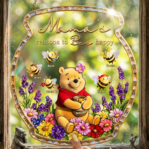 Honey Bee Suncatcher Ornament - Personalized Gifts For Mom and Grandma 02tyta140426
