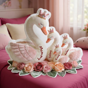 Mother Swan Love Her Baby Custom Shape Pillow - Personalized Gifts For Moms 04pglu160326