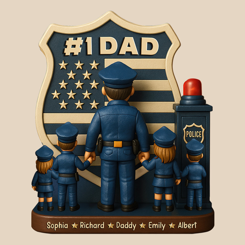 Police Dad Plaque - Personalized Gifts For Dad 03toqn060525-Homacus